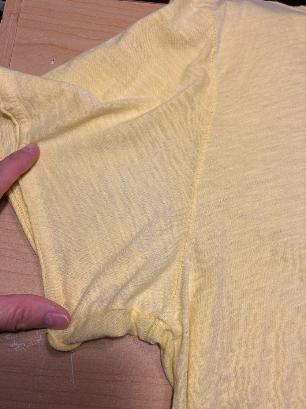 We The Free Deep V Neck Oversized Pocket Tee Light Yellow Large - Picture 11 of 11